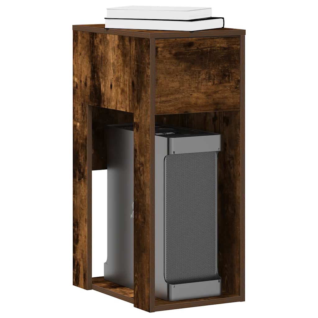 Tower stalak za računalo s ladicom boja hrasta 30x44x74 cm