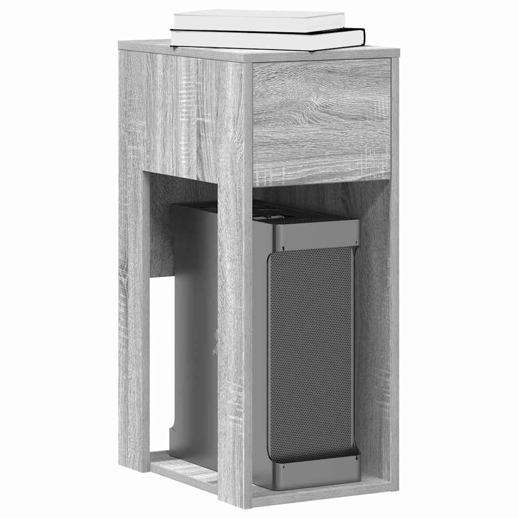 Tower stalak za računalo s ladicom boja sivog hrasta 30x44x74cm