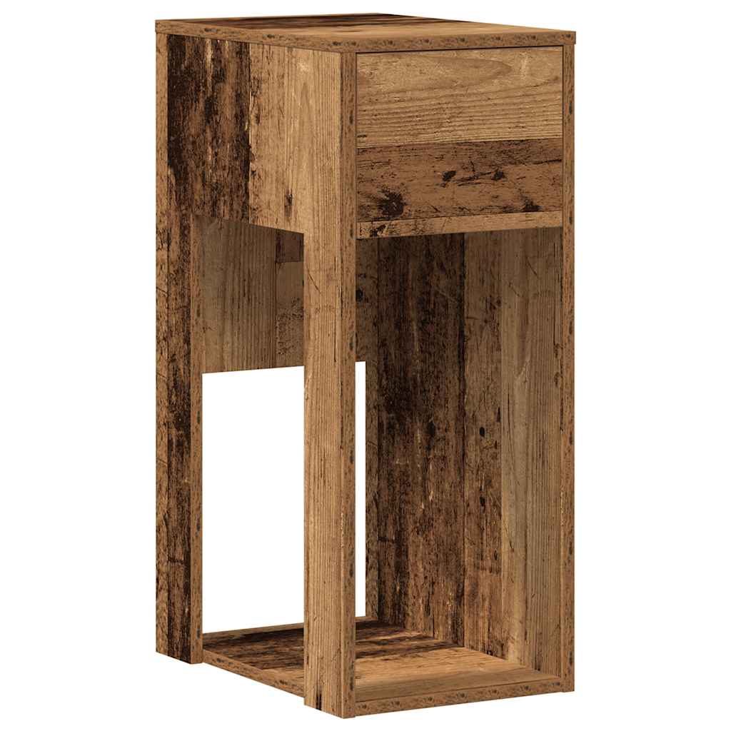 Tower stalak za računalo s ladicom boja staro drvo 30x44x74 cm