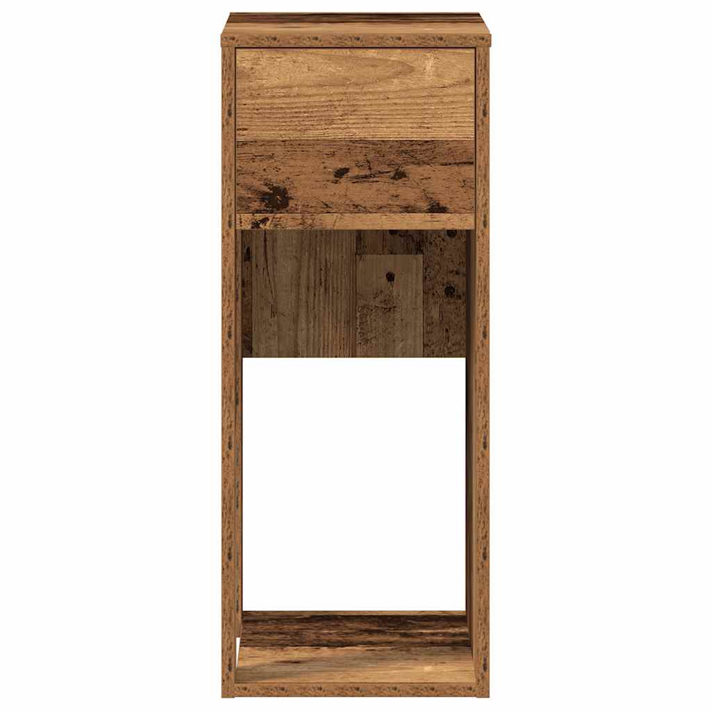 Tower stalak za računalo s ladicom boja staro drvo 30x44x74 cm