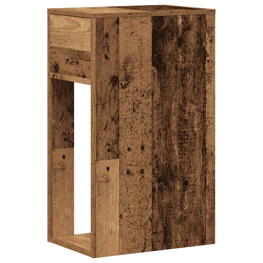 Tower stalak za računalo s ladicom boja staro drvo 30x44x74 cm