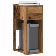 Tower stalak za računalo s ladicom boja staro drvo 30x44x74 cm
