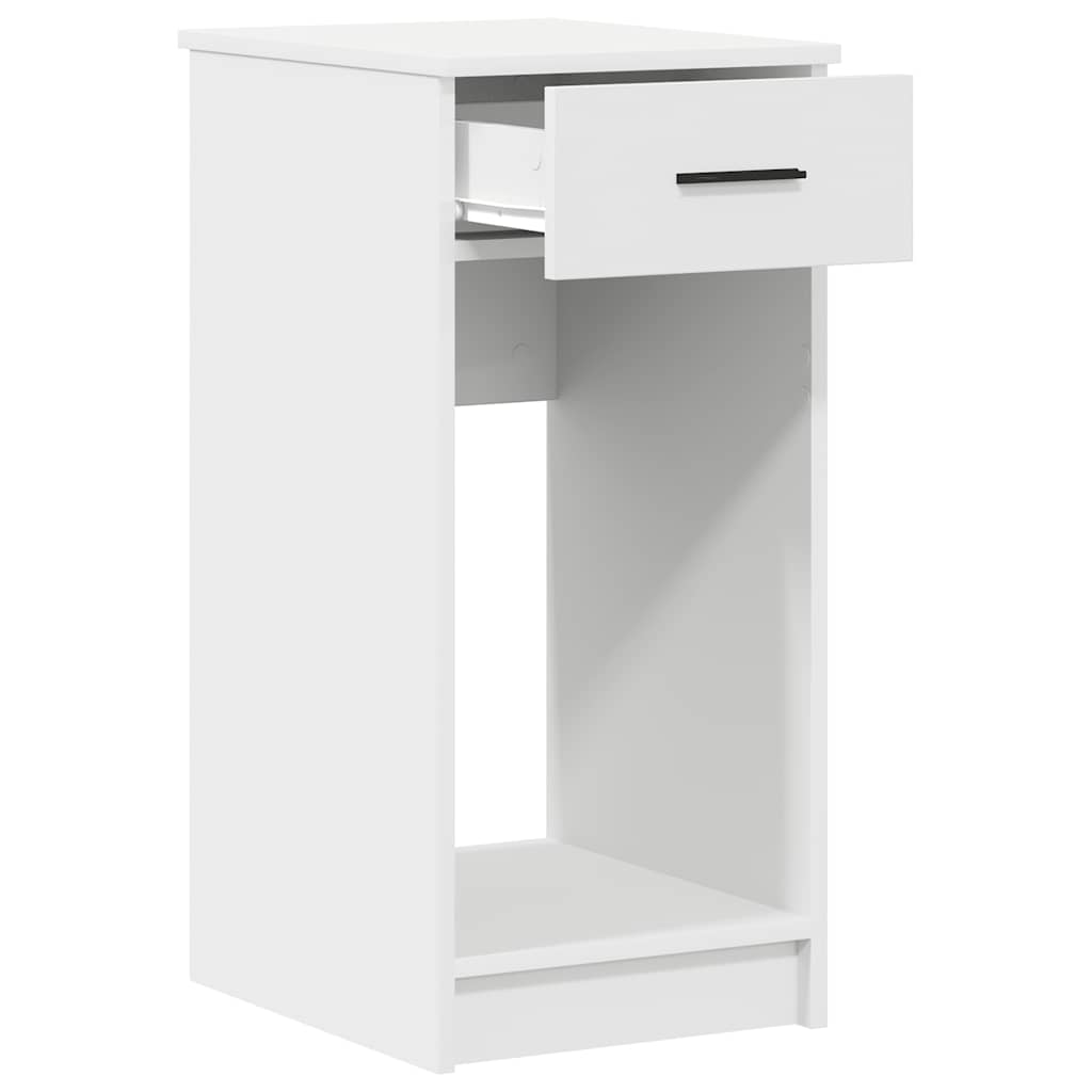 Tower stalak za računalo s ladicom bijeli 35x45x77 cm