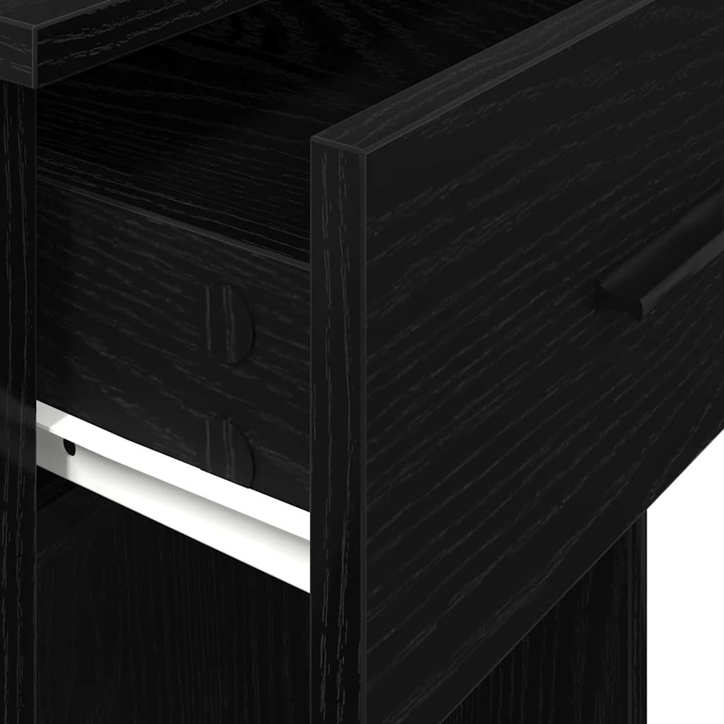 Tower stalak za računalo s ladicom crni 35x45x77 cm