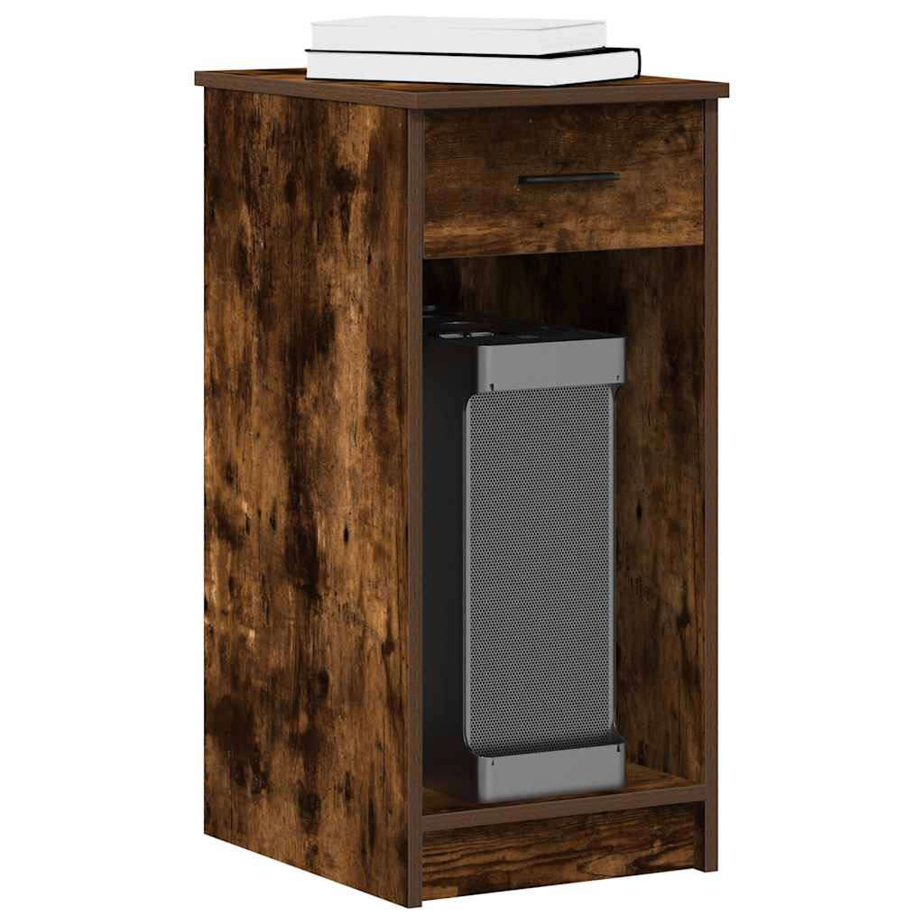 Tower stalak za računalo s ladicom boja hrasta 35x45x77 cm