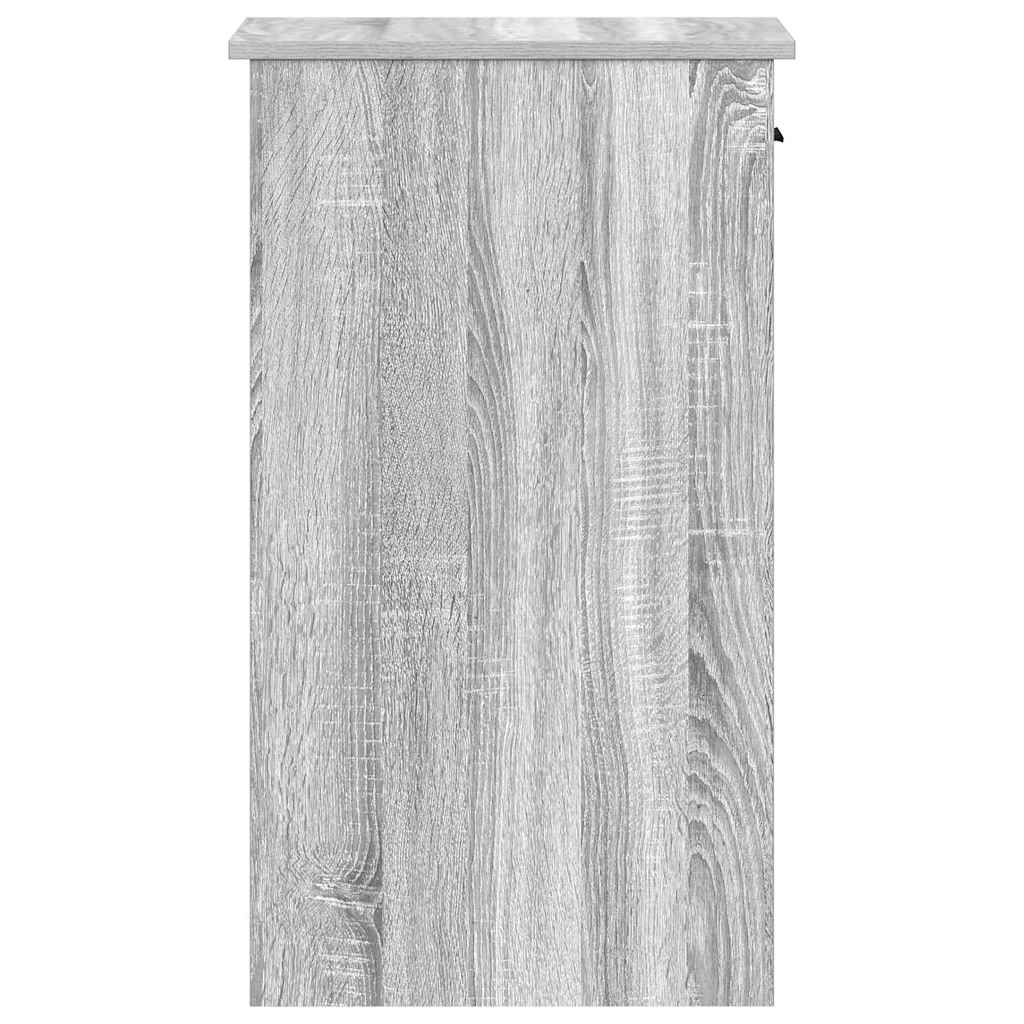 Tower stalak za računalo s ladicom boja sivog hrasta 35x45x77cm