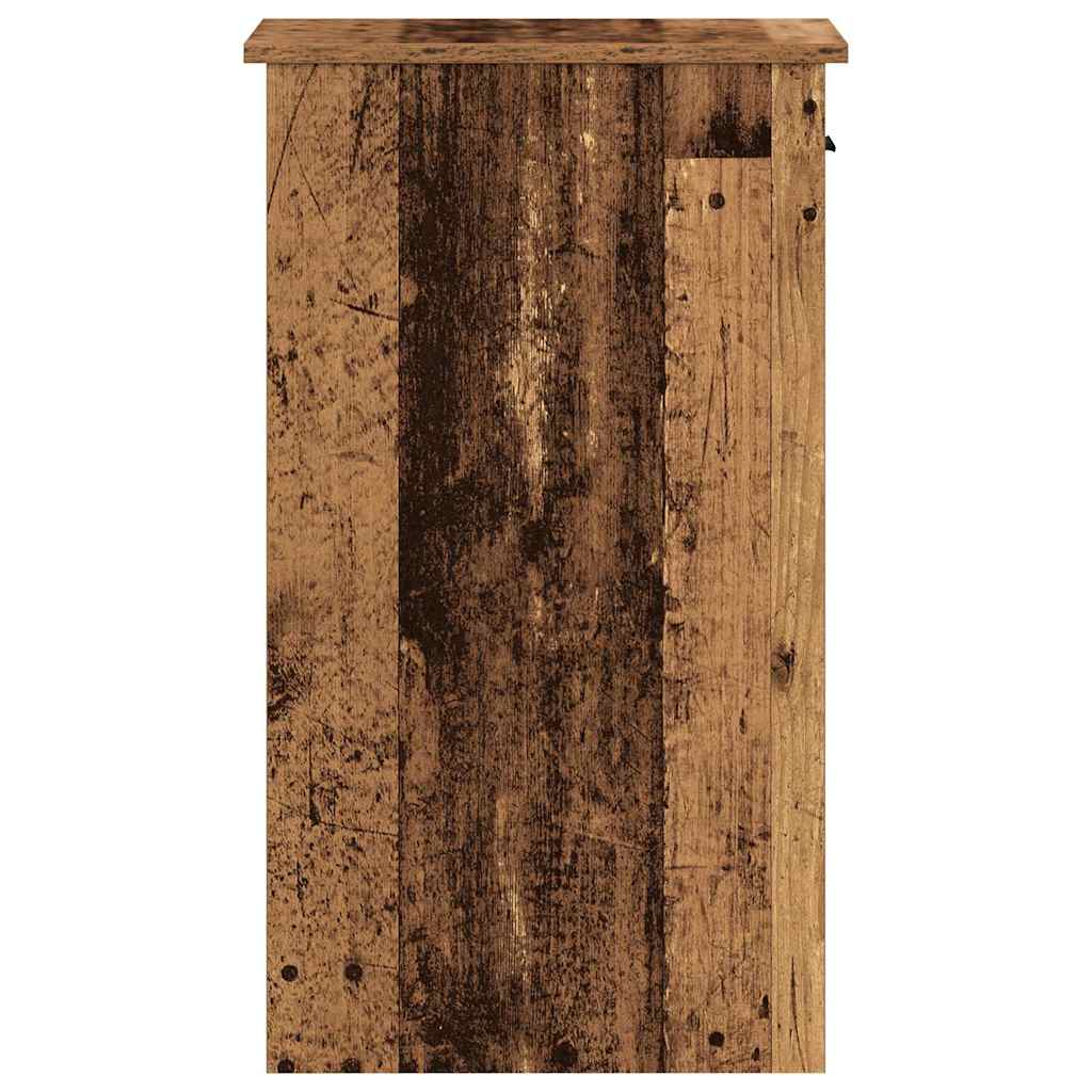 Tower stalak za računalo s ladicom boja staro drvo 35x45x77 cm