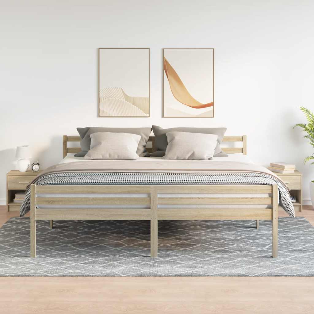Noćni ormarići 2 kom s ladicama Sonoma hrast 39x28x41 cm