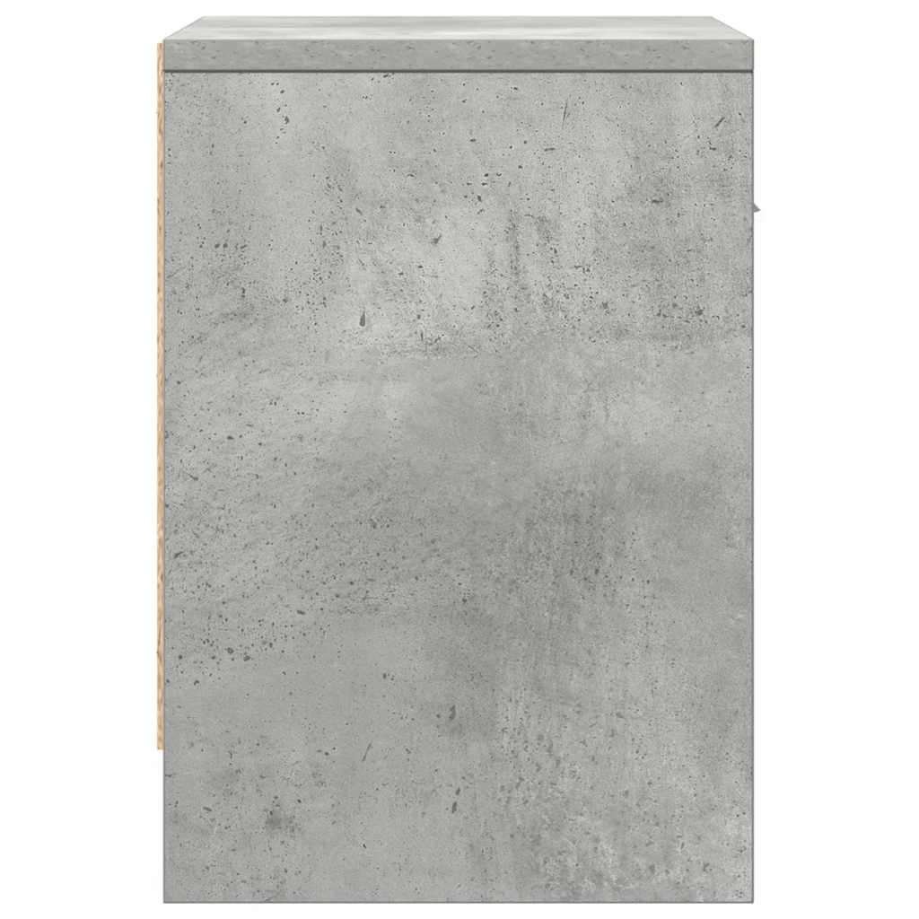 Noćni ormarić s ladicom, betonsko-sivi, 39x28x41 cm