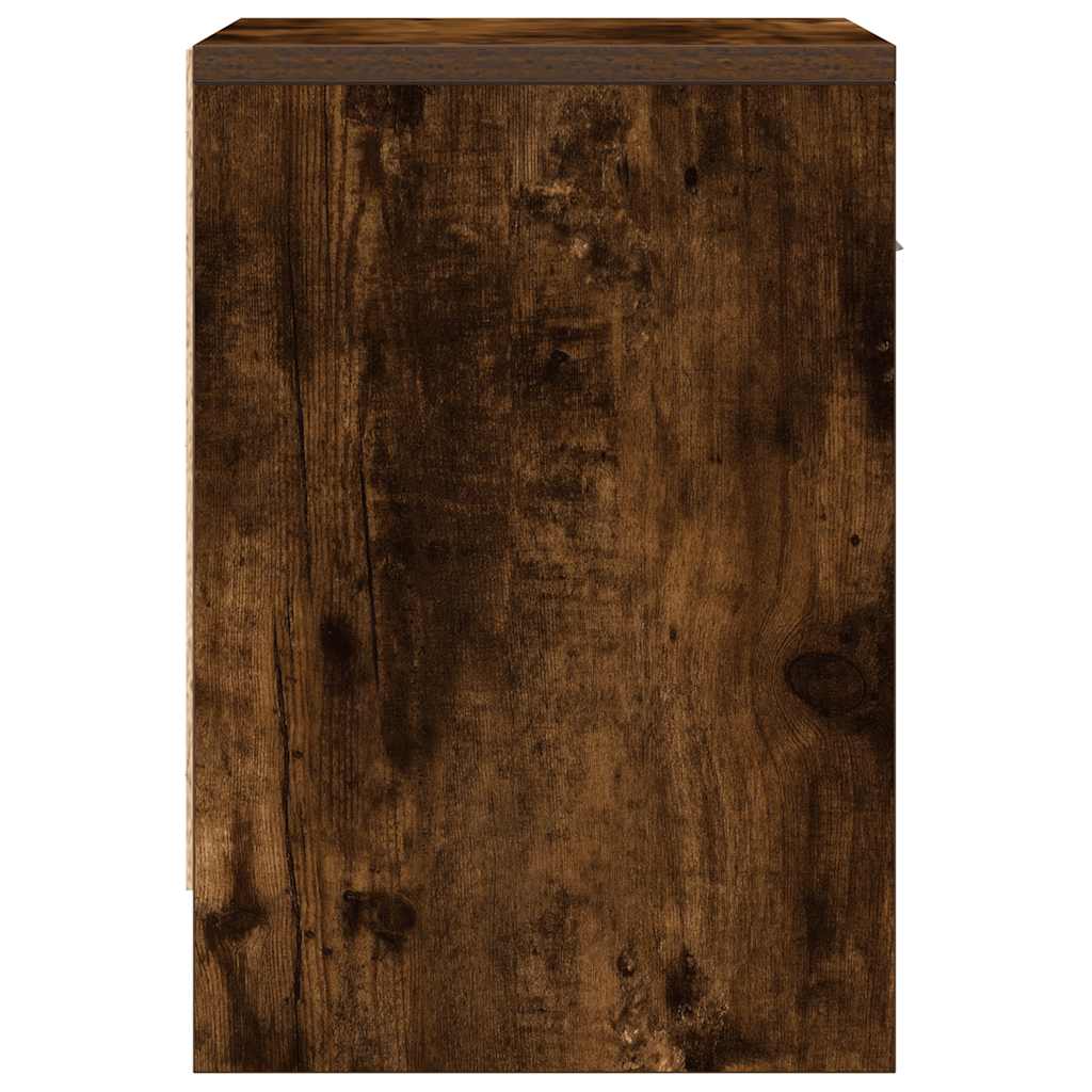 Noćni ormarići 2 kom s ladicama dimljeni hrast 39x28x41 cm
