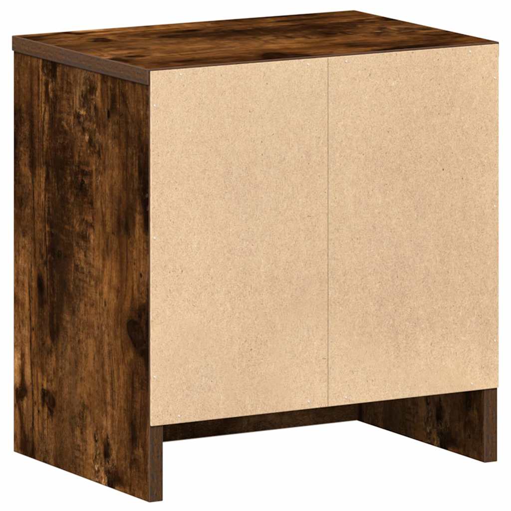 Noćni ormarići 2 kom s ladicama dimljeni hrast 39x28x41 cm