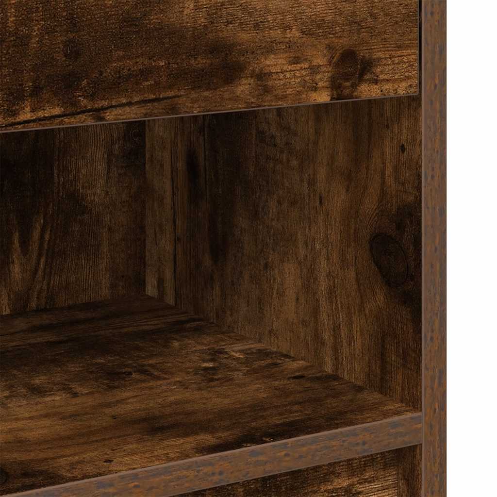 Noćni ormarići 2 kom s ladicama dimljeni hrast 39x28x41 cm