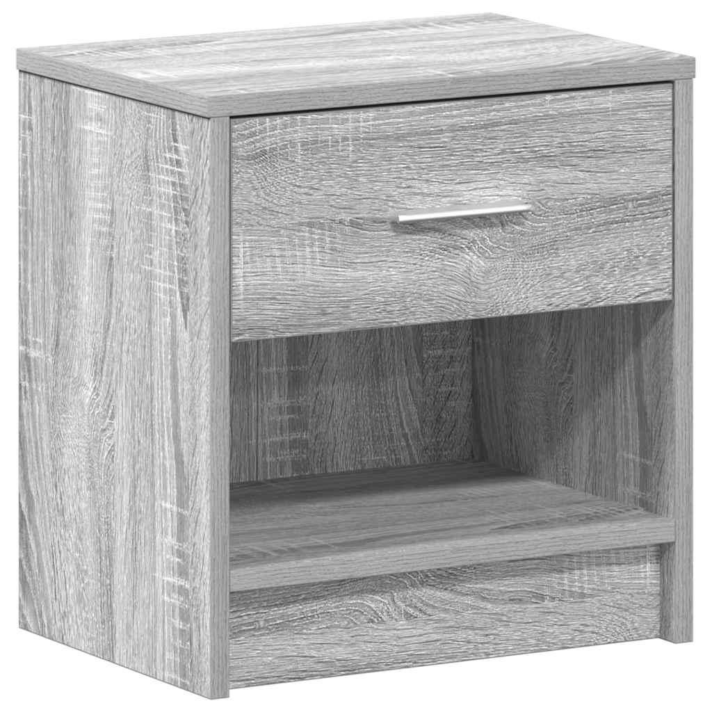 Noćni ormarić s ladicom sivi Sonoma 39x28x41 cm