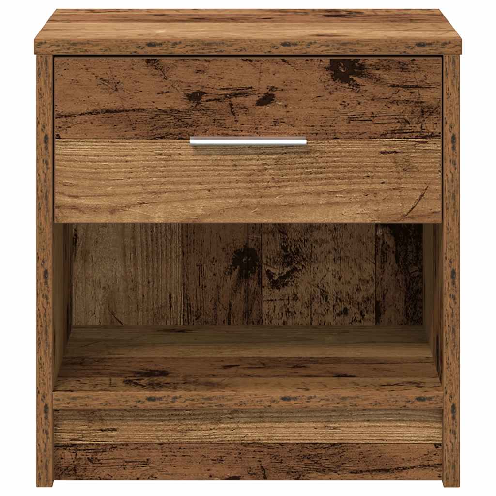 Noćni ormarići 2 kom s ladicama staro drvo 39x28x41 cm