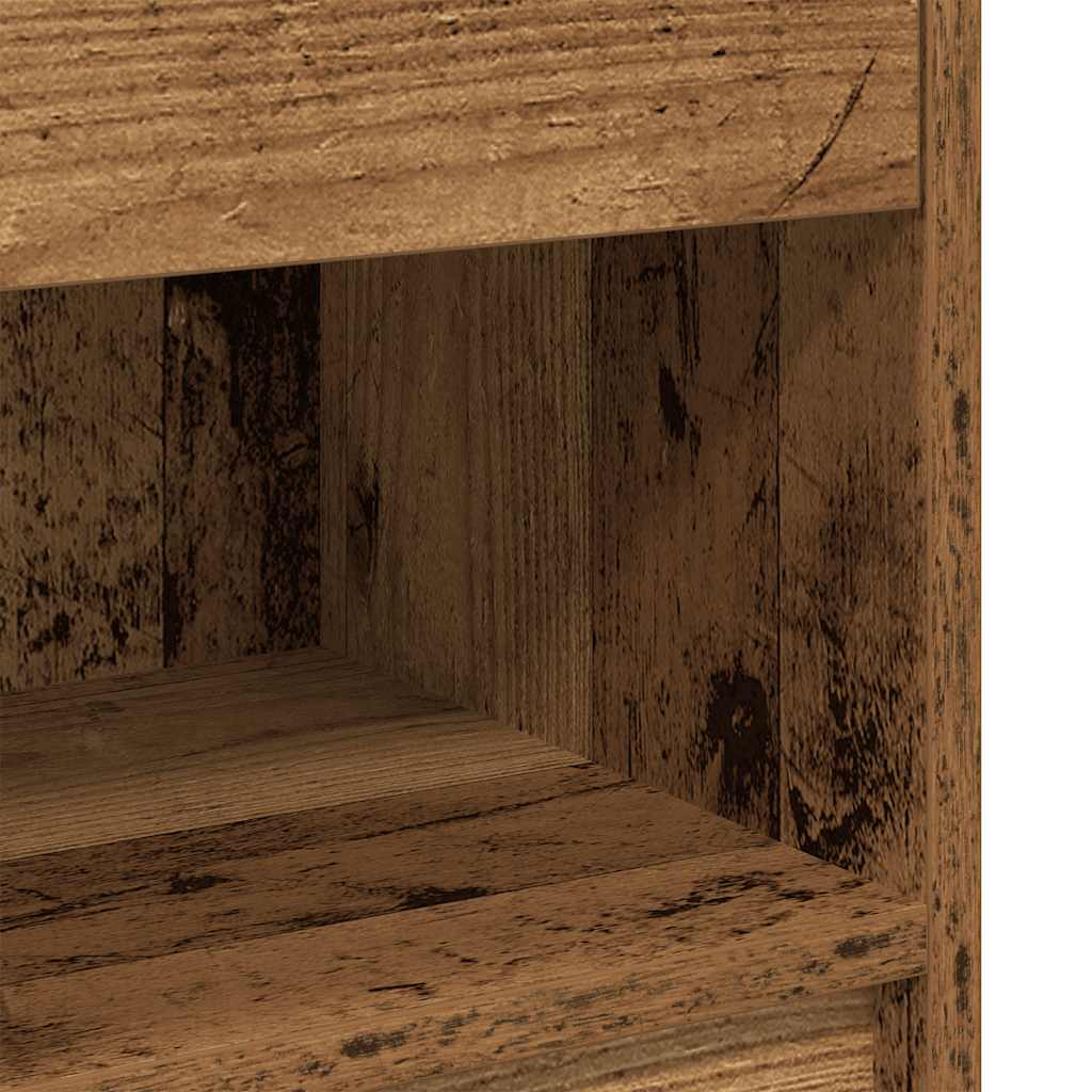Noćni ormarići 2 kom s ladicama staro drvo 39x28x41 cm