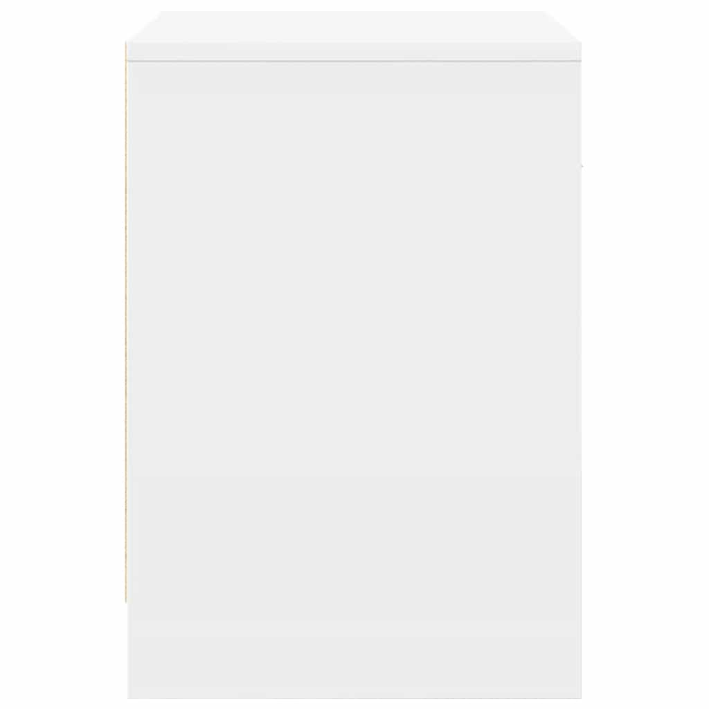 Noćni ormarić s ladicom bijeli 40x34x50 cm