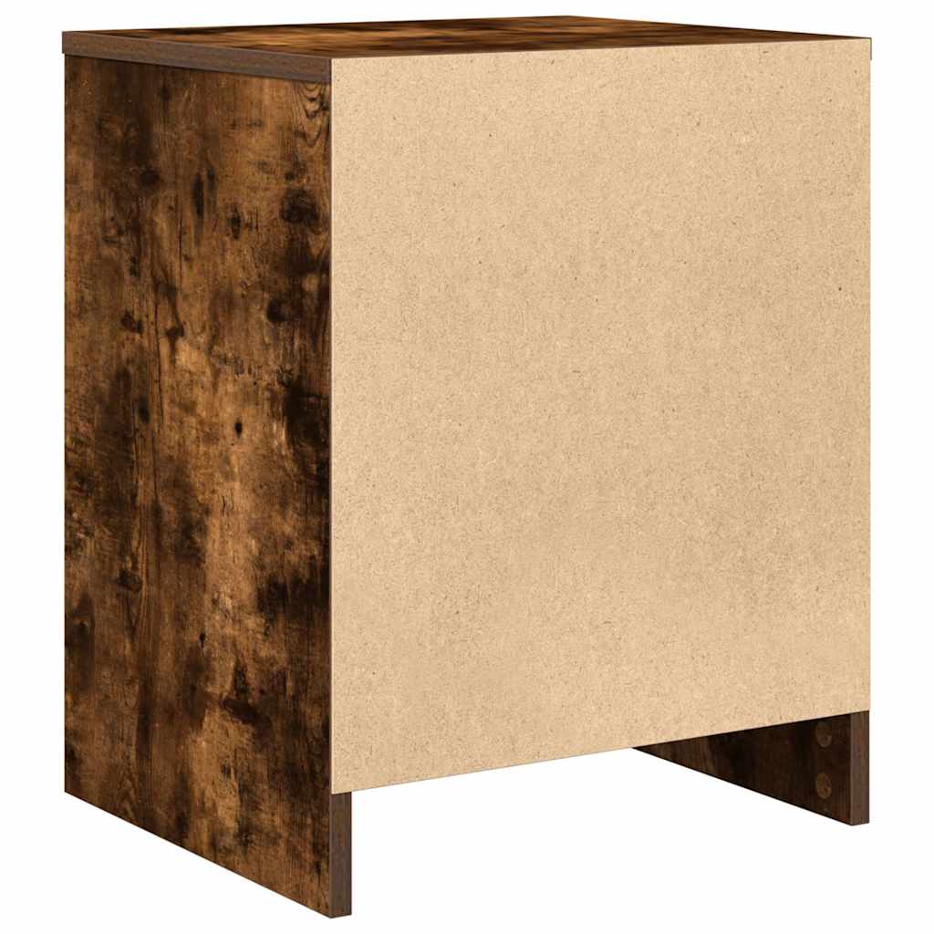 Noćni ormarići 2 kom s ladicama dimljeni hrast 40x34x50 cm