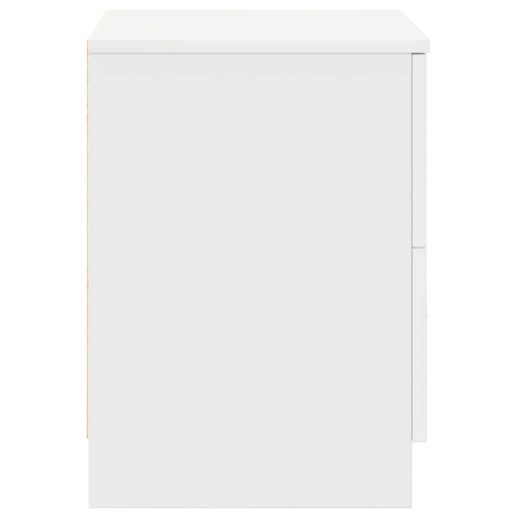 Noćni ormarići 2 kom s 2 ladice bijeli 40x36x50 cm