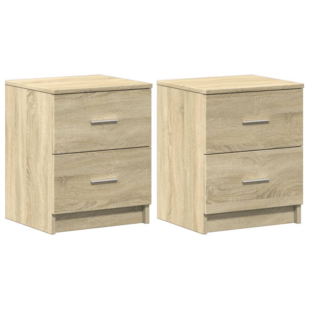 Noćni ormarići 2 kom s 2 ladice Sonoma hrast 40x36x50 cm