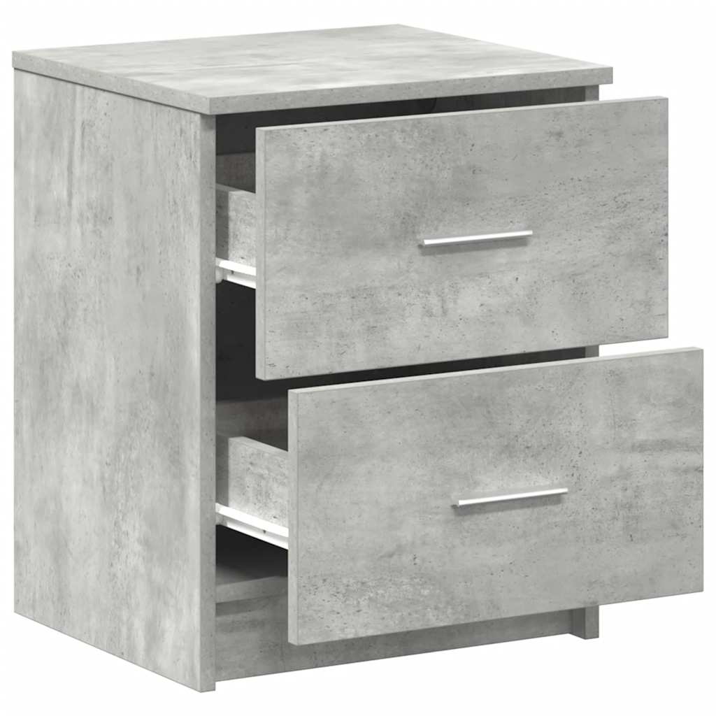 Noćni ormarići 2 kom s 2 ladice betonsko sive boje 40x36x50 cm