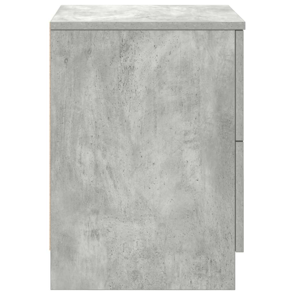 Noćni ormarići 2 kom s 2 ladice betonsko sive boje 40x36x50 cm