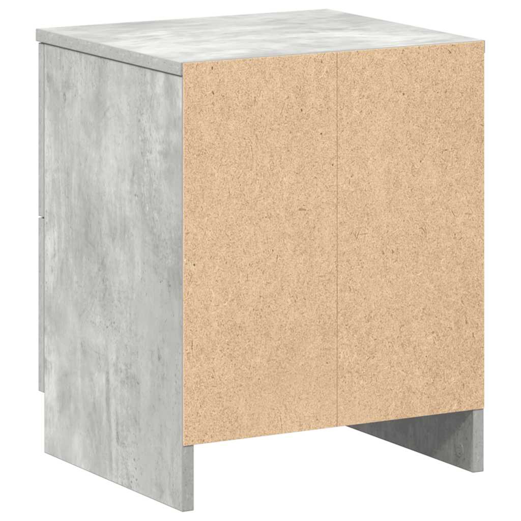 Noćni ormarići 2 kom s 2 ladice betonsko sive boje 40x36x50 cm
