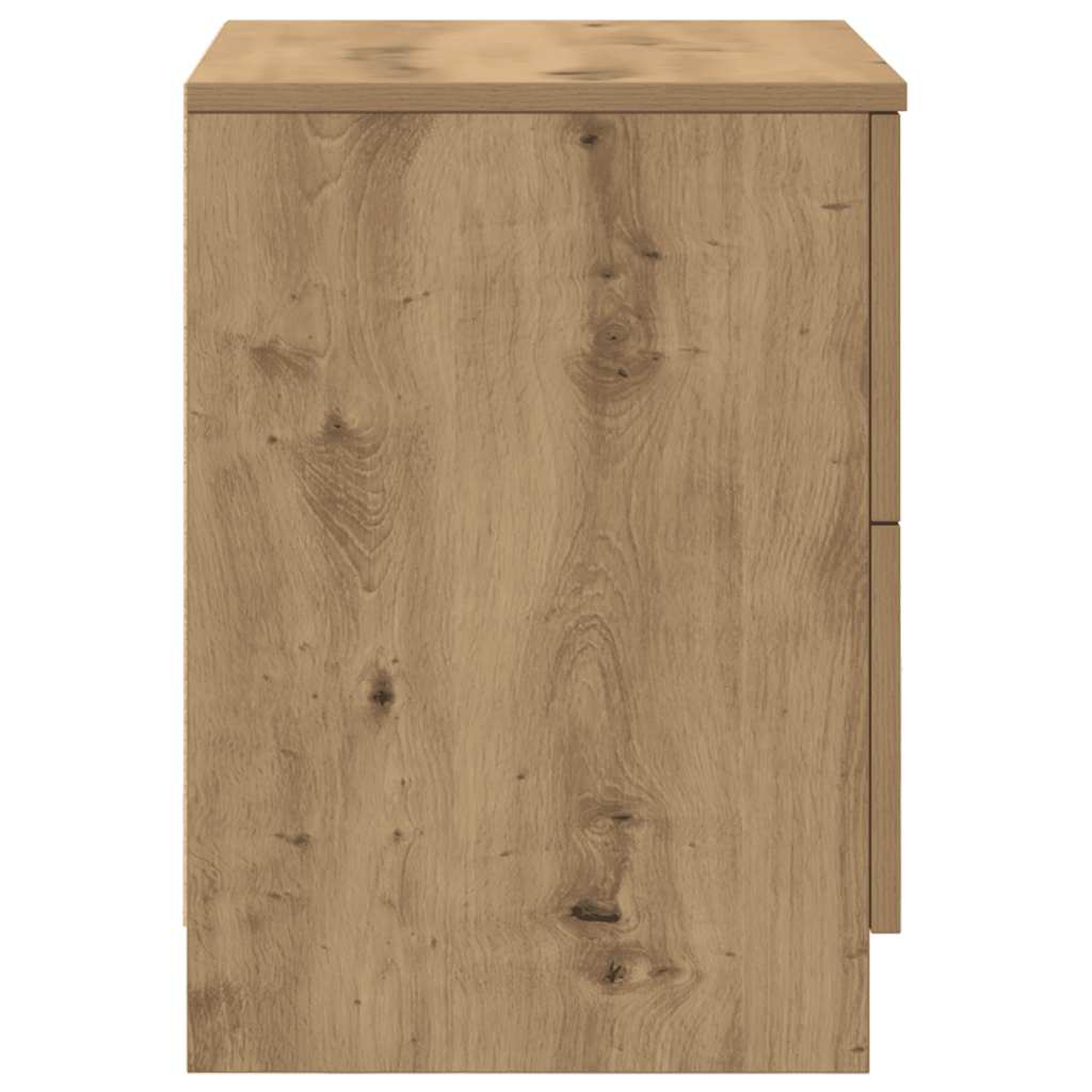 Noćni ormarići 2 kom s 2 ladice Artisan hrast 40x36x50 cm