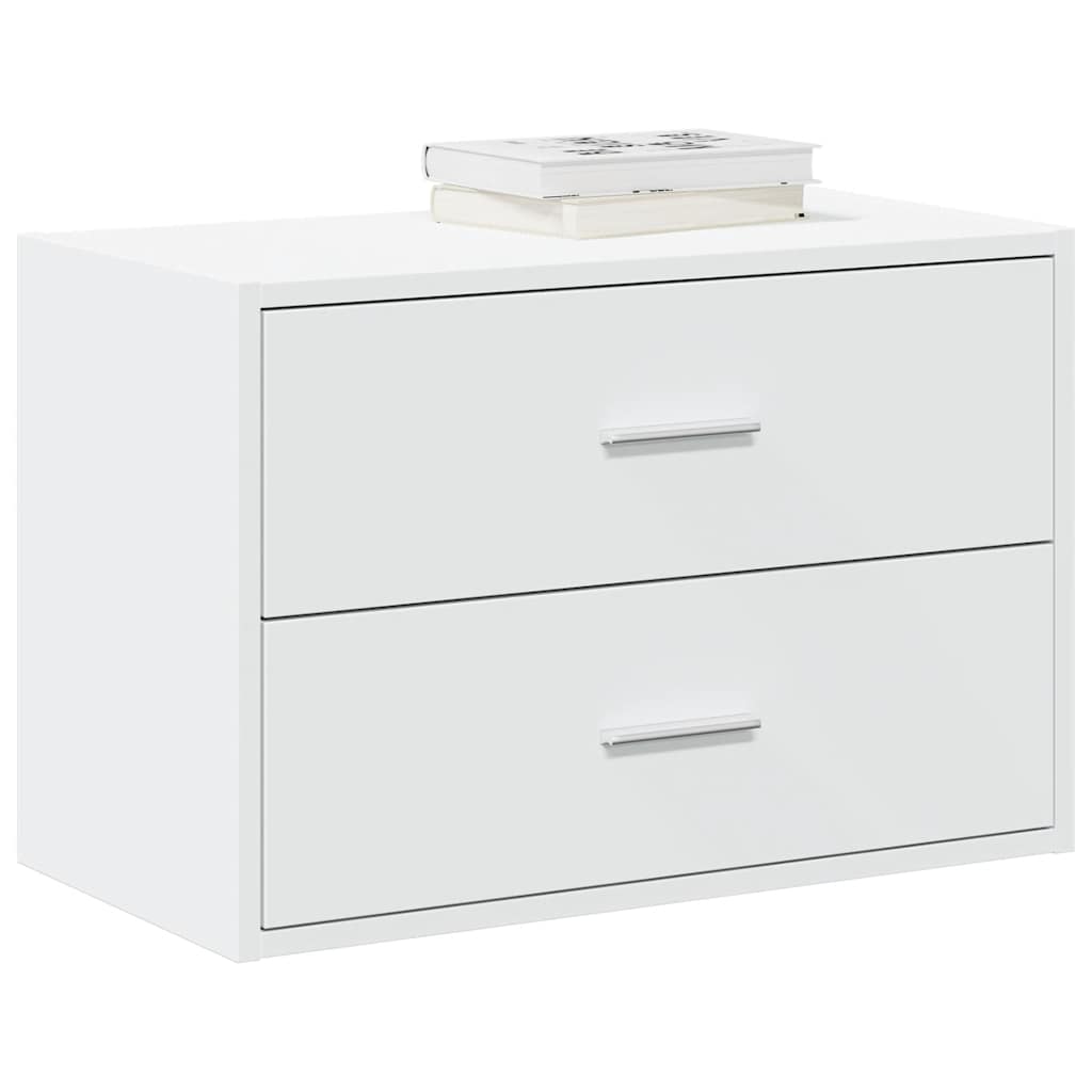 Ormarić s 2 ladice bijeli 60x31x40 cm izrađeno drvo