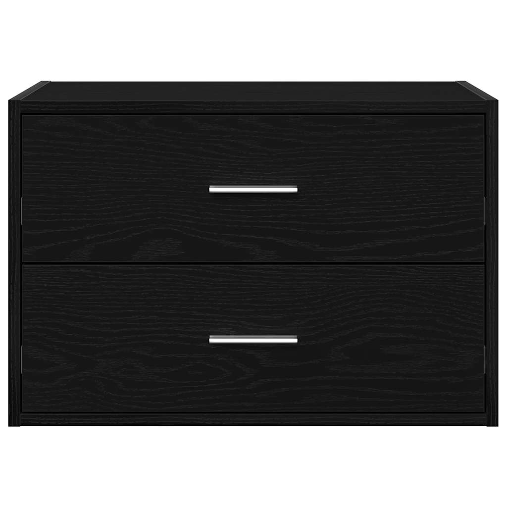 Ormarić s 2 ladice crni hrast 60x31x40 cm konstruirano drvo