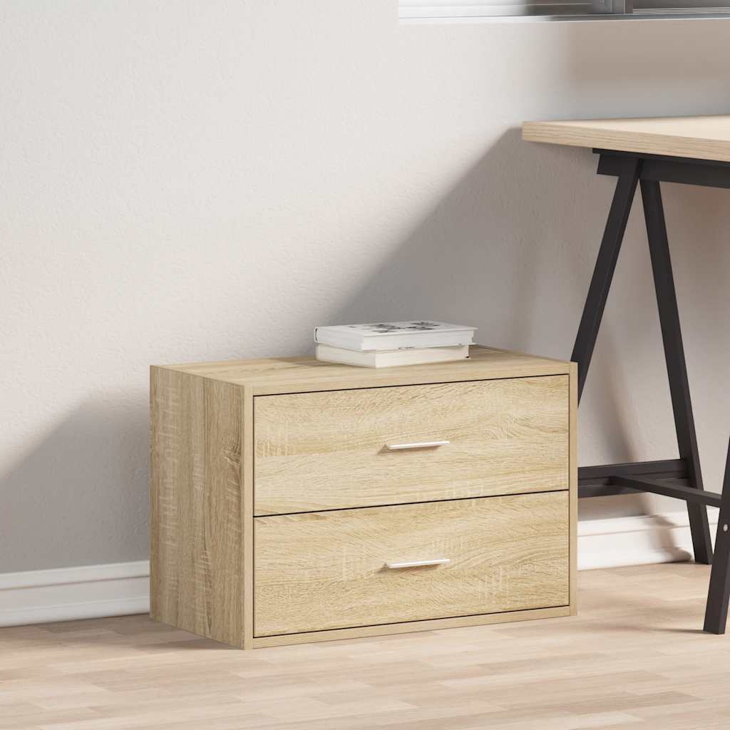 Ormarić s 2 ladice boja hrast 60x31x40 cm konstruirano drvo