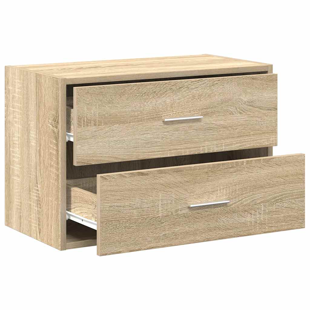 Ormarić s 2 ladice boja hrast 60x31x40 cm konstruirano drvo