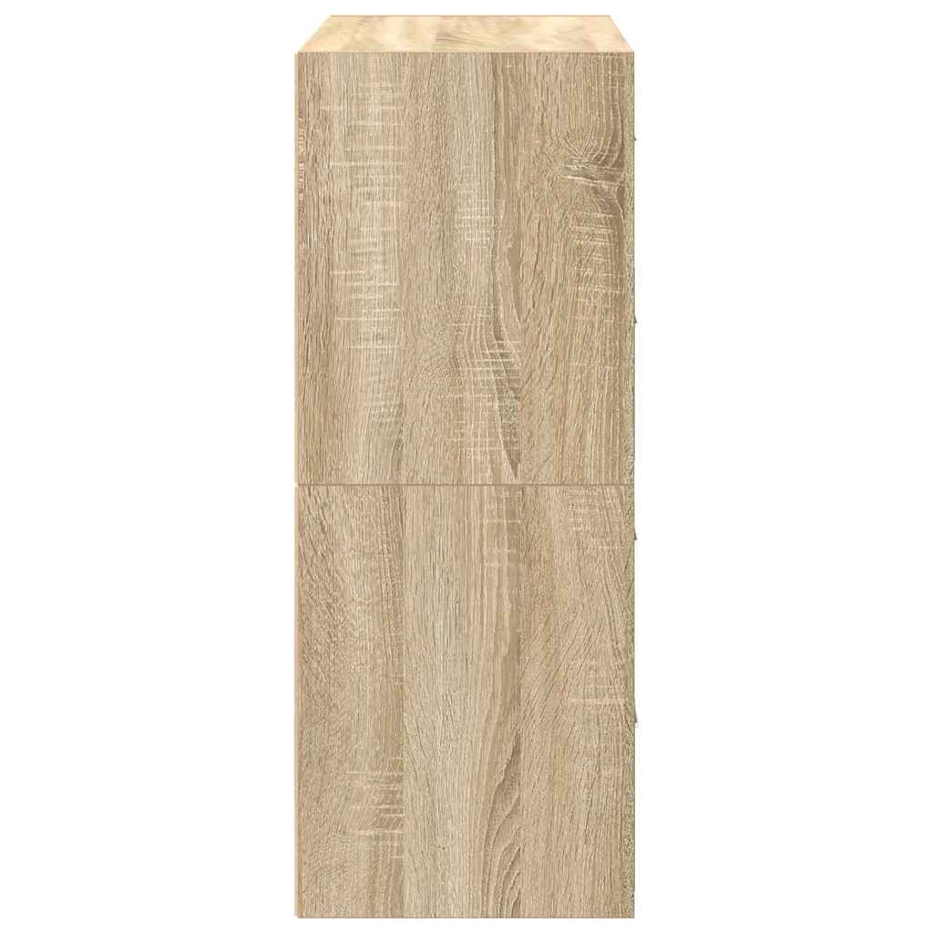 Ormari s 2 ladice 2 kom boja hrast 60x31x40cm konstruirano drvo