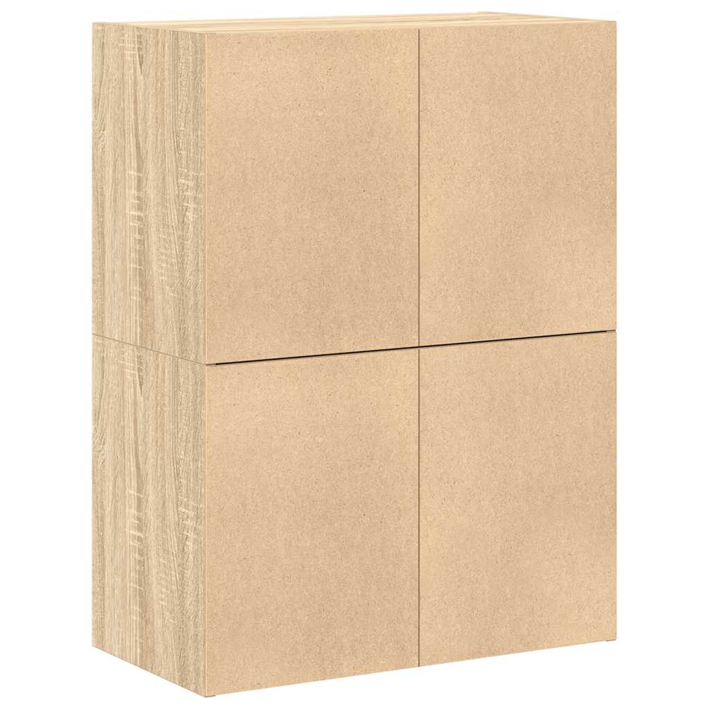 Ormari s 2 ladice 2 kom boja hrast 60x31x40cm konstruirano drvo
