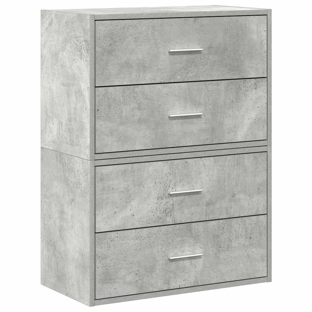 Ormari s 2 ladice 2 kom boja hrast 60x31x40cm konstruirano drvo