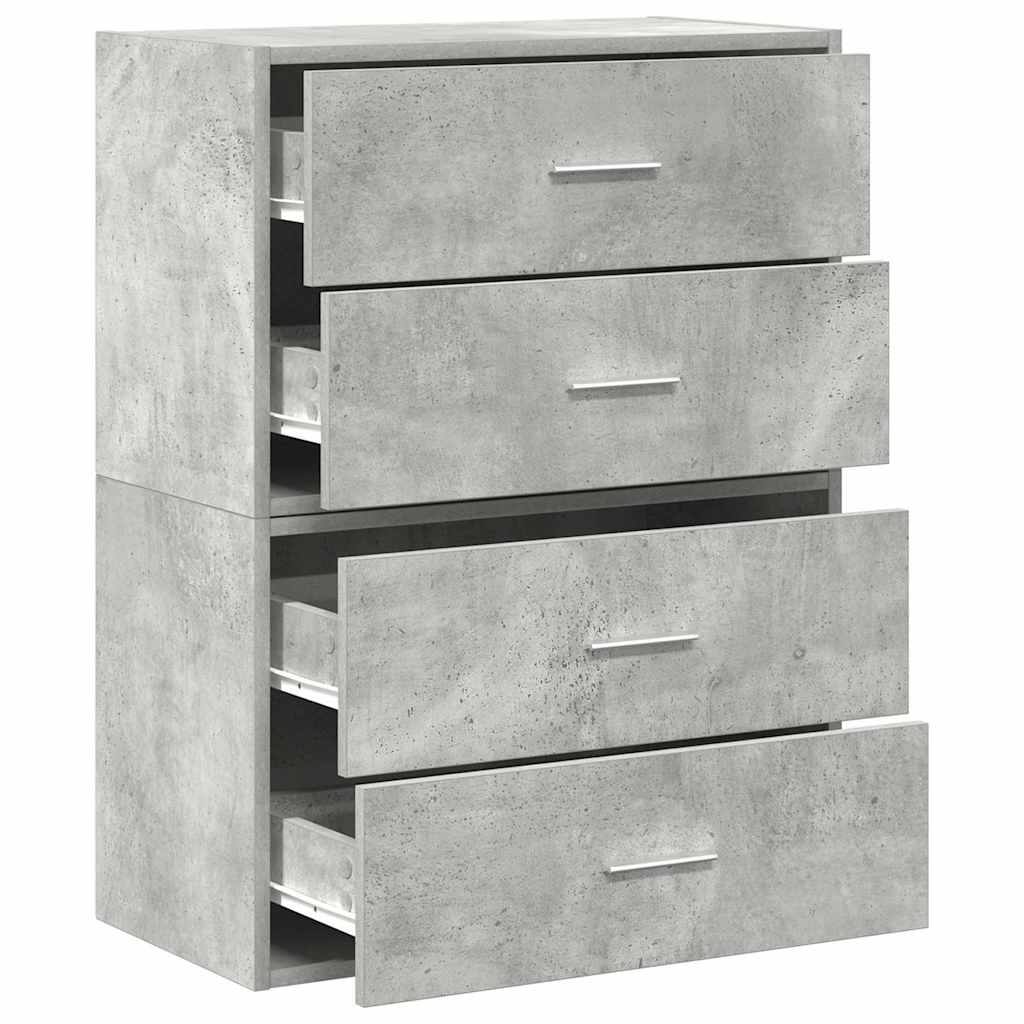 Ormari s 2 ladice 2 kom boja hrast 60x31x40cm konstruirano drvo