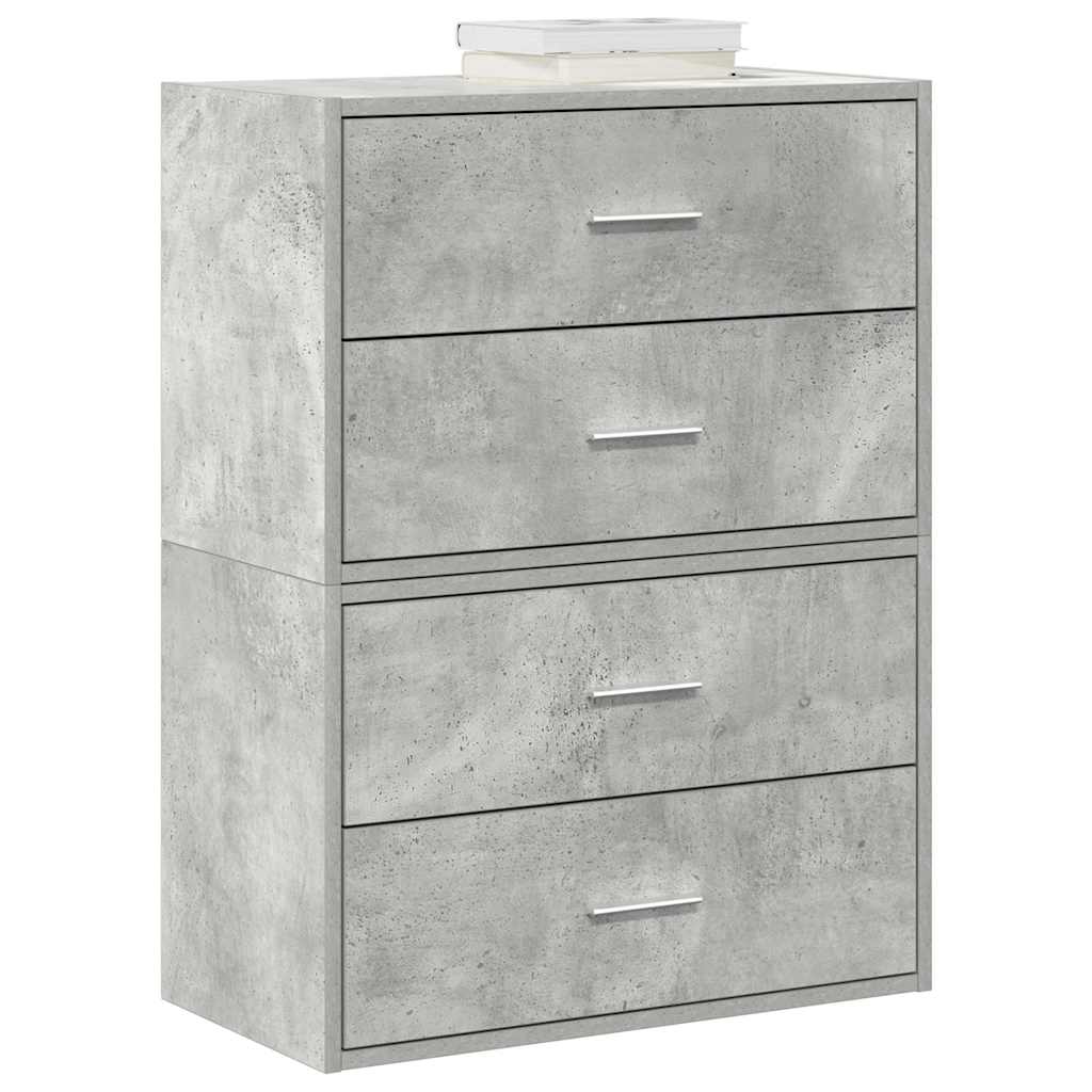 Ormari s 2 ladice 2 kom boja hrast 60x31x40cm konstruirano drvo