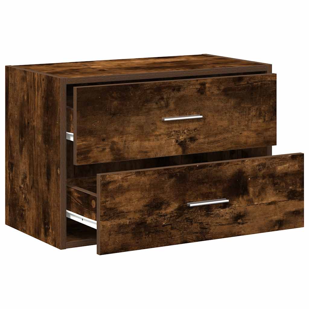 Ormarić s 2 ladice boja hrast 60x31x40 cm konstruirano drvo