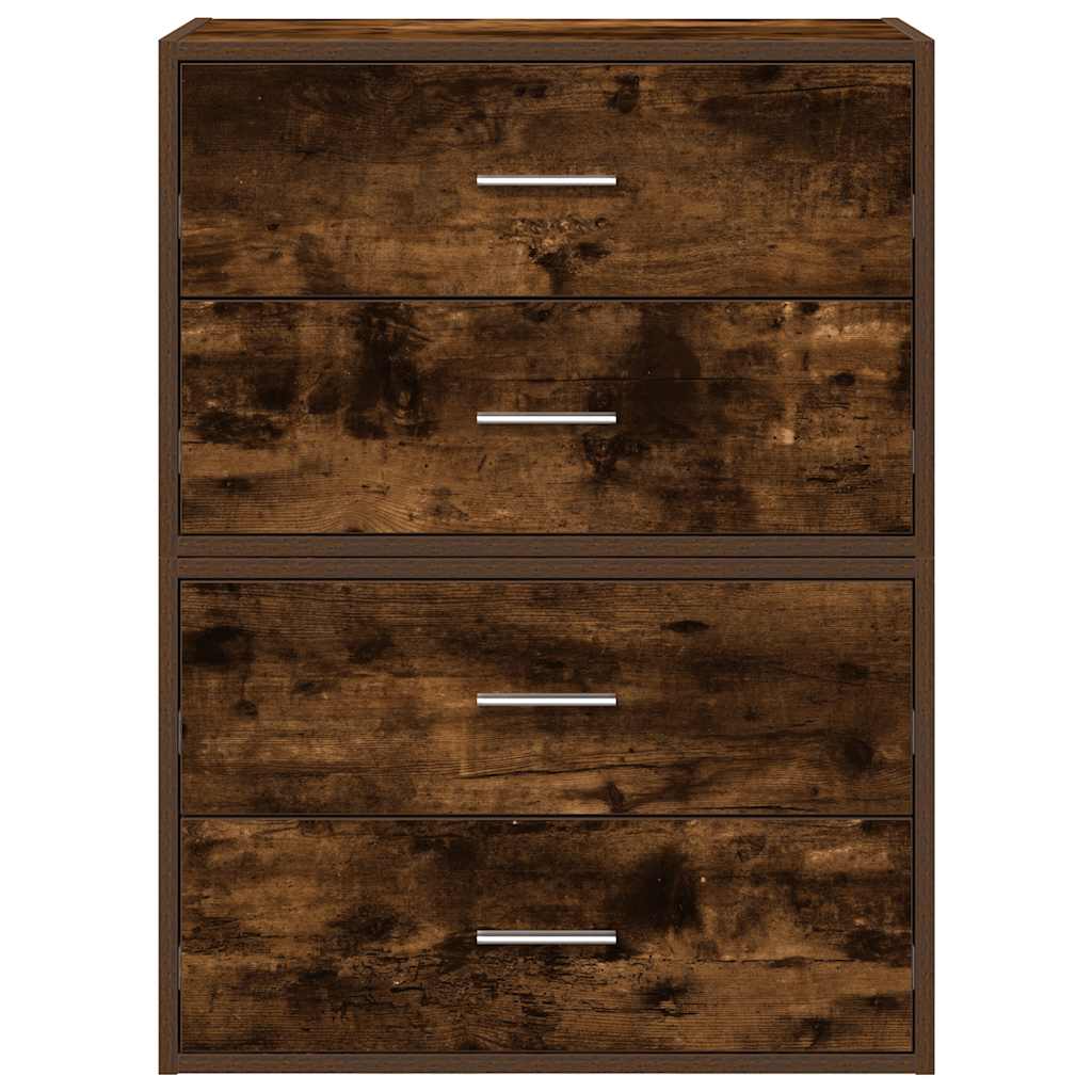 Ormari s 2 ladice 2 kom boja hrast 60x31x40cm konstruirano drvo