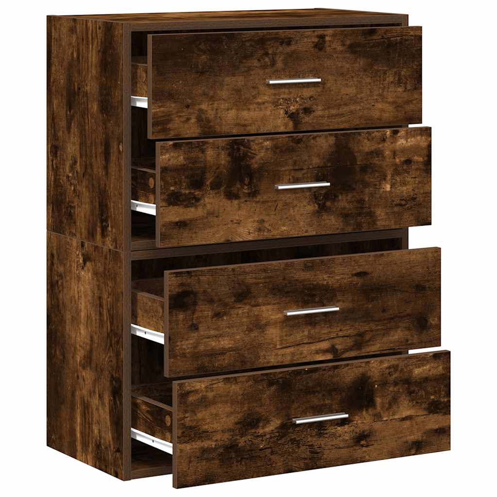 Ormari s 2 ladice 2 kom boja hrast 60x31x40cm konstruirano drvo