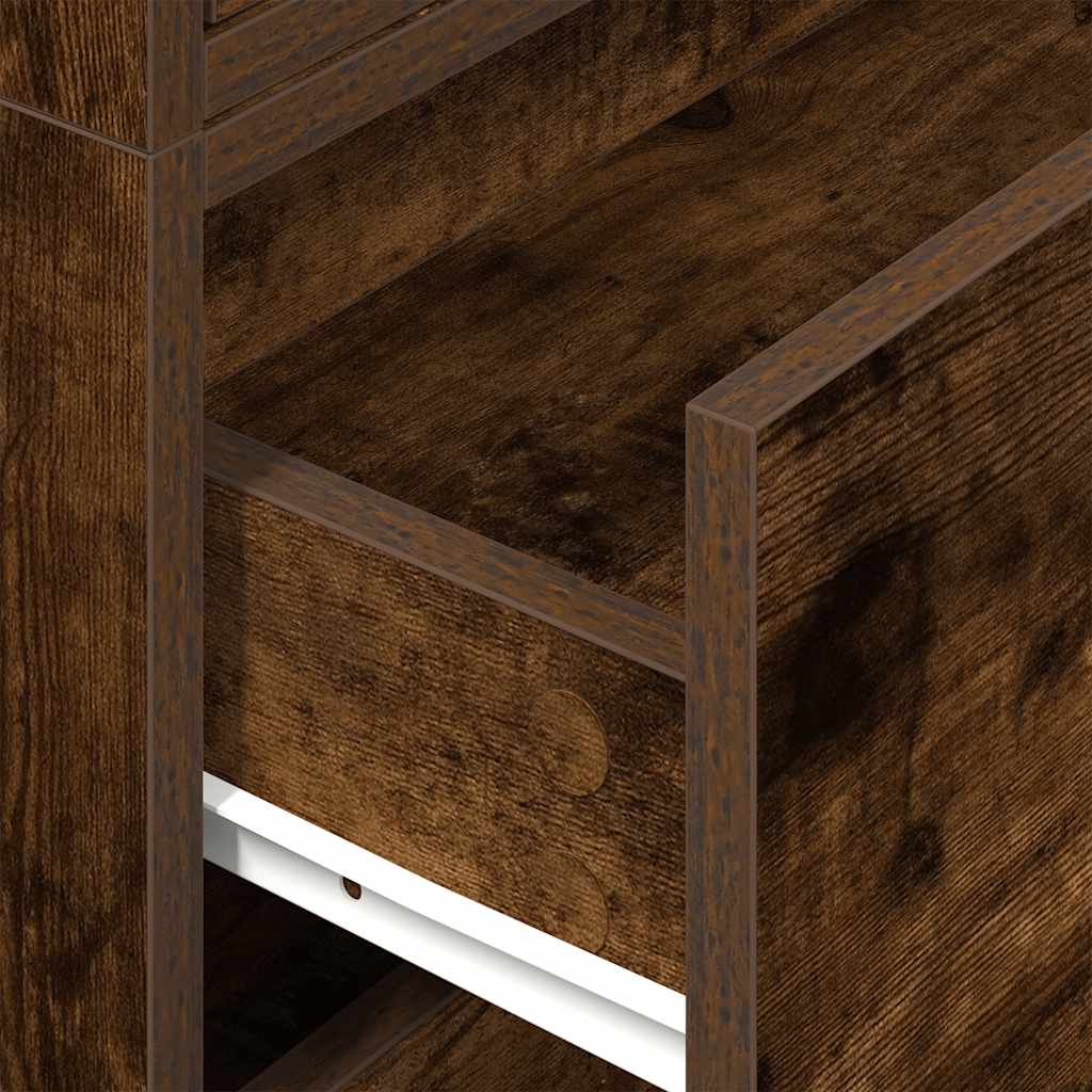 Ormari s 2 ladice 2 kom boja hrast 60x31x40cm konstruirano drvo
