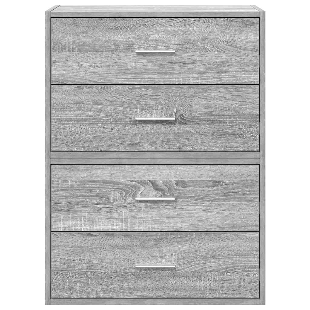 Ormari s 2 ladice 2 kom boja hrast 60x31x40cm konstruirano drvo