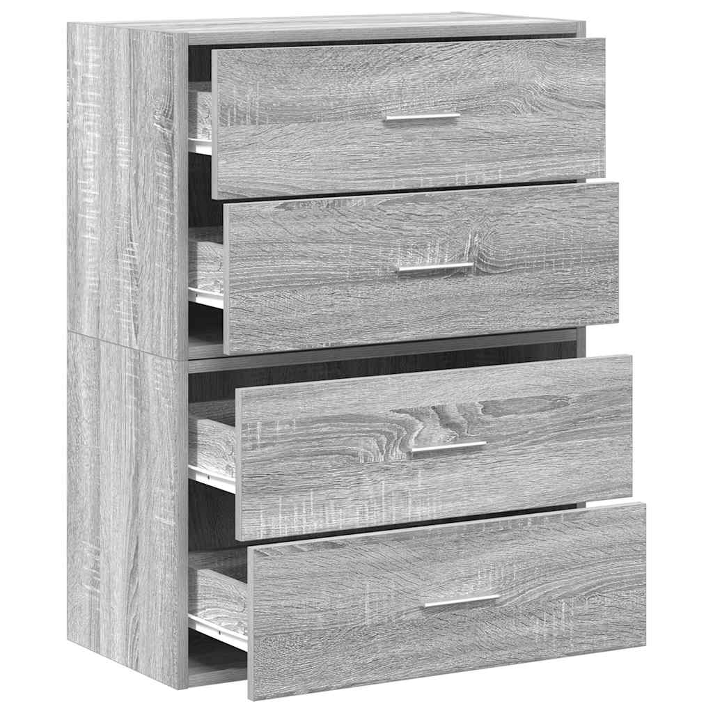 Ormari s 2 ladice 2 kom boja hrast 60x31x40cm konstruirano drvo
