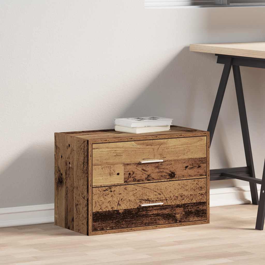 Ormarić s 2 ladice boja drva 60x31x40 cm konstruirano drvo