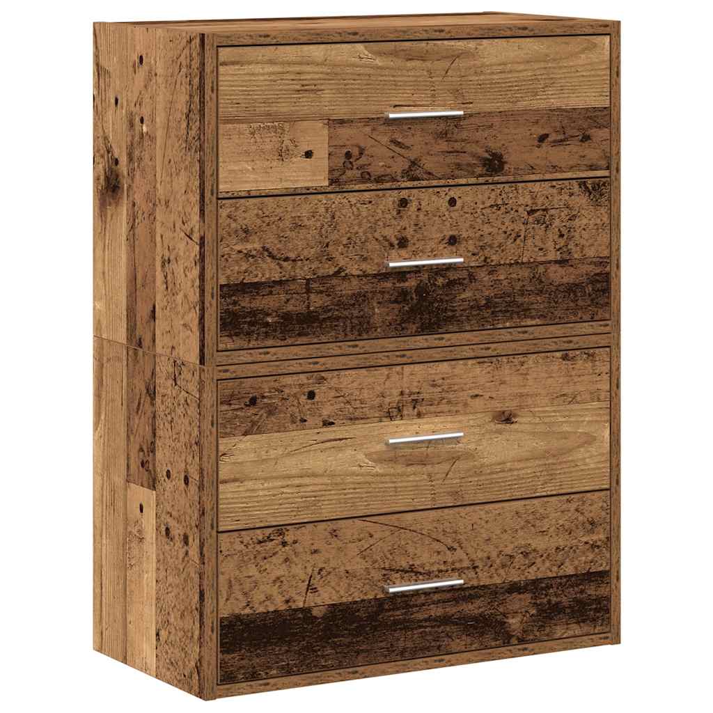 Ormari s 2 ladice 2 kom boja drva 60x31x40 cm konstruirano drvo