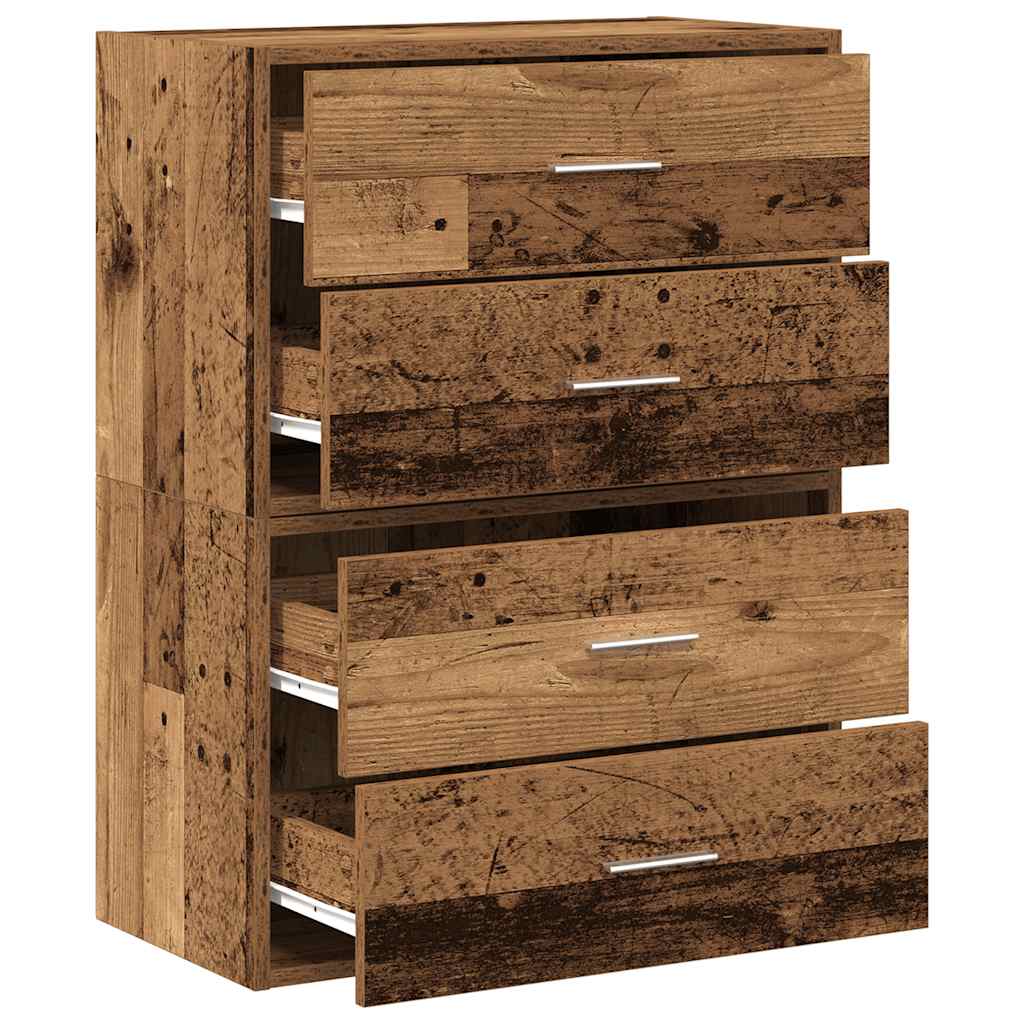 Ormari s 2 ladice 2 kom boja drva 60x31x40 cm konstruirano drvo