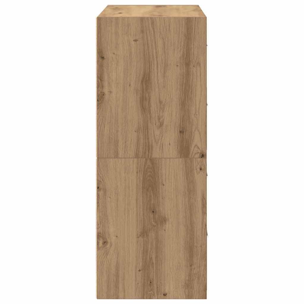 Ormari s 2 ladice 2 kom boja hrast 60x31x40cm konstruirano drvo