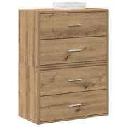 Ormari s 2 ladice 2 kom boja hrast 60x31x40cm konstruirano drvo
