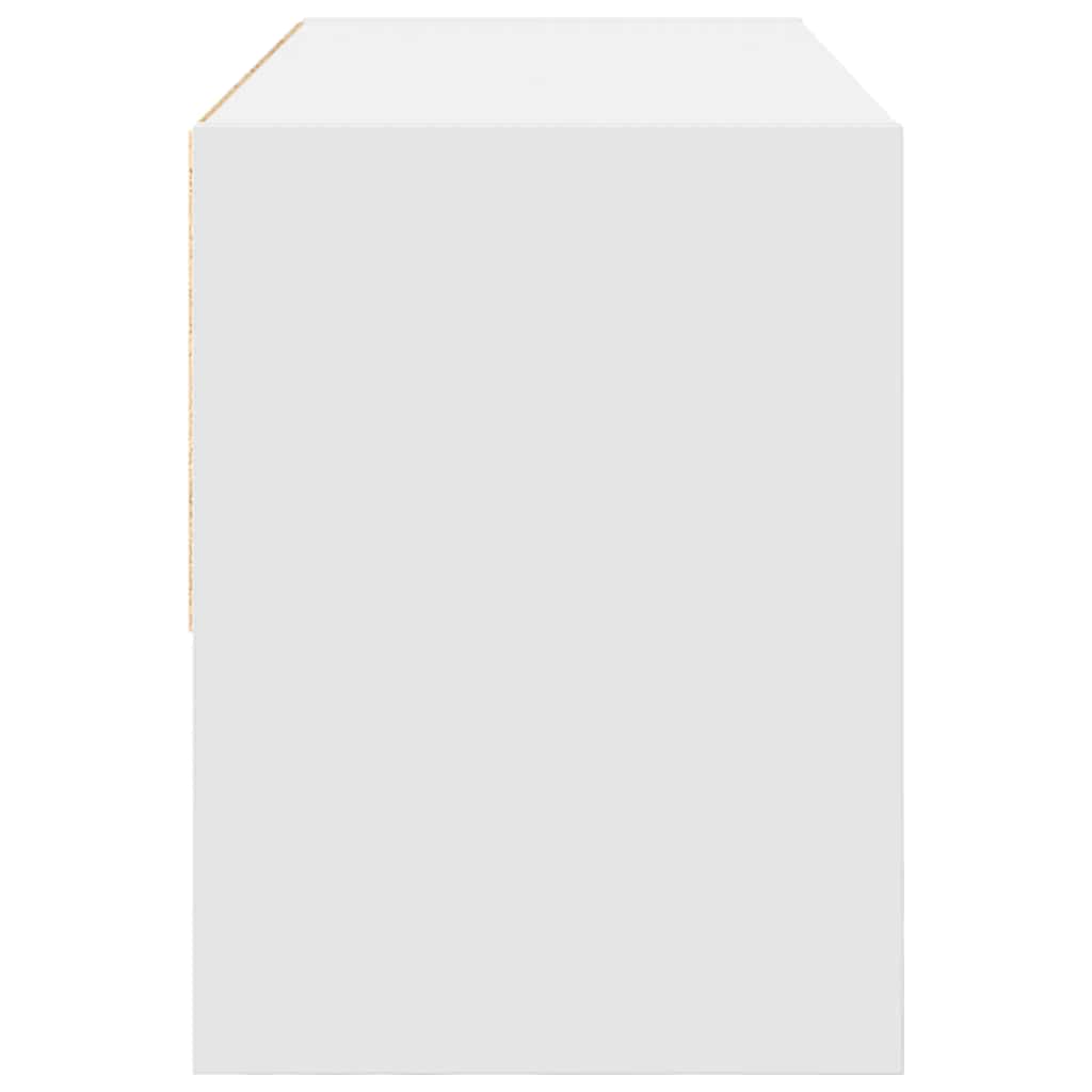 Stalak za cipele koji se može složiti bijeli 89,5x30x40 cm