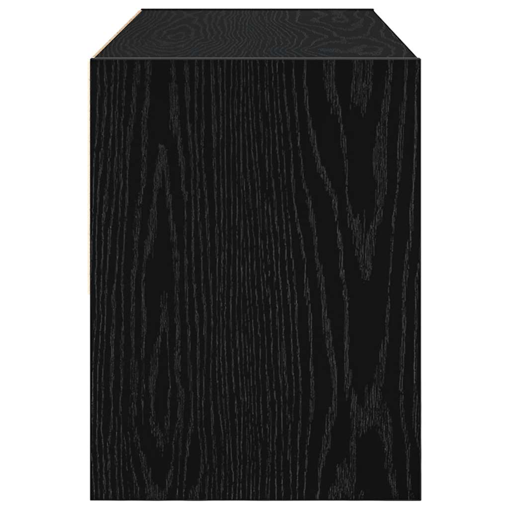 Stalak za cipele koji se može složiti crni hrast 89,5x30x40 cm