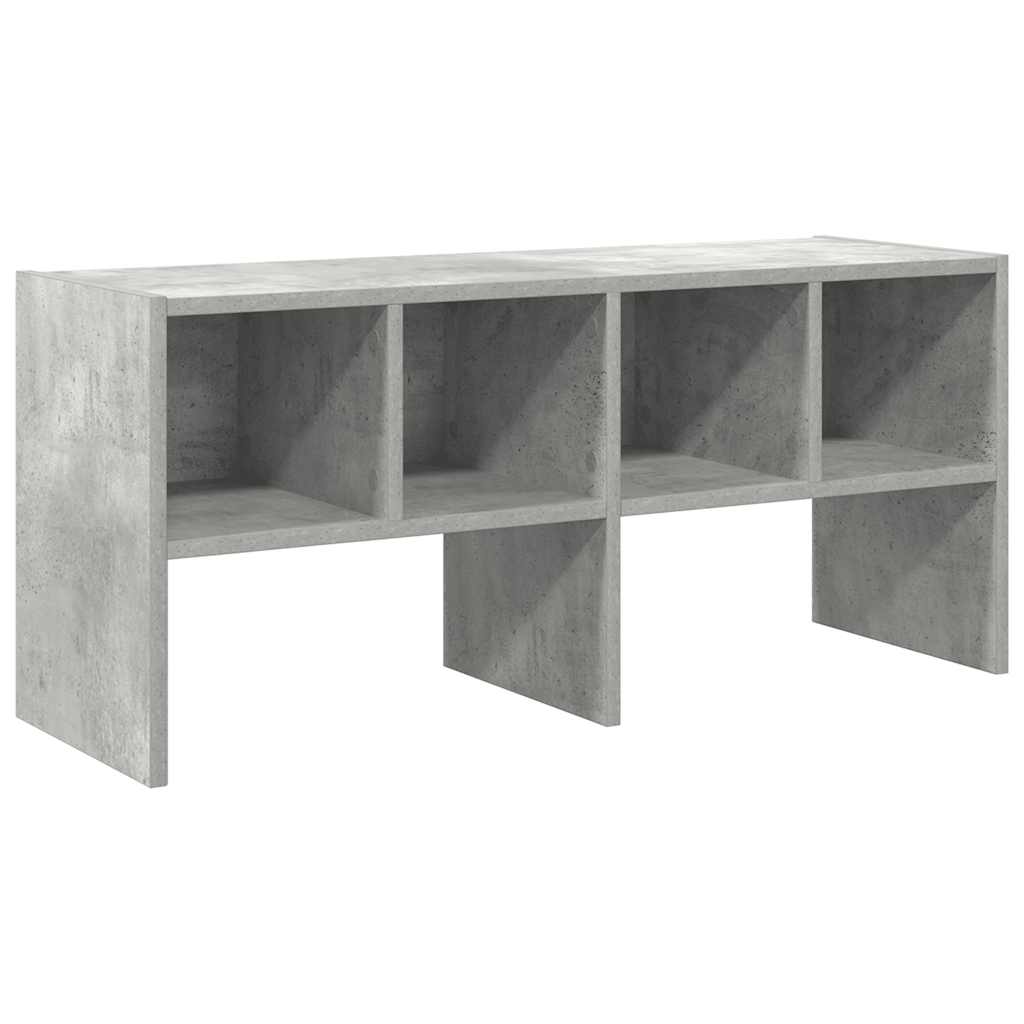 Stalak za cipele koji se može složiti beton sivi 89,5x30x40 cm